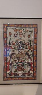 Egyptische oude Papyrus in zwarte kader ingelijst, Ophalen