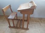 Vintage schoolbankje - retro kinderbureau - lessenaar, Ophalen, Gebruikt, Bureau