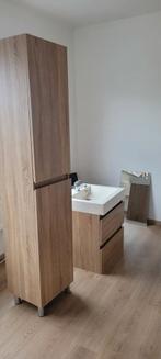 Ensemble meuble vasque avec colonne et mirroir, Enlèvement, Utilisé