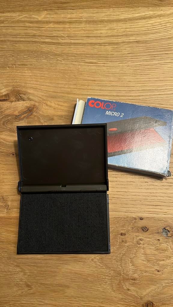 Stempelkussen zwart, Ophalen, Gebruikt, Inkt, Foam of Stempelhouder