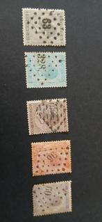 Timbres anciens timbrés Série Belgique 17-21 (1865-1866), Enlèvement ou Envoi