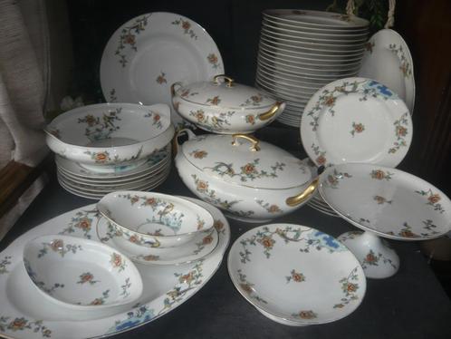 MANIFIQUE SERVICE  PORCELAINE LIMOGES--INCOMPLET, Antiek en Kunst, Antiek | Porselein, Ophalen