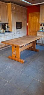 massief eiken tafel, Huis en Inrichting, Ophalen, Gebruikt, Eikenhout, 50 tot 100 cm