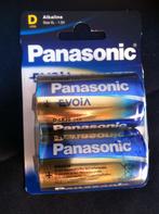 2 piles Panasonic D/LR20 Evoia neuves - Alcalines Taille XL, TV, Hi-fi & Vidéo, Batteries, Enlèvement ou Envoi, Neuf