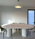 Travertijn eettafel, Huis en Inrichting, Tafels | Eettafels, Ophalen, Overige materialen, 100 tot 150 cm, 200 cm of meer