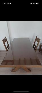 Tafel eikenhout + 6 stoelen, Huis en Inrichting, Tafels | Eettafels, Ophalen, Gebruikt, Antiek / landelijk, Eikenhout