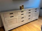 Dressoir,  teak in grey wash, Huis en Inrichting, Kasten | Dressoirs, Ophalen, Gebruikt, Teakhout, 200 cm of meer