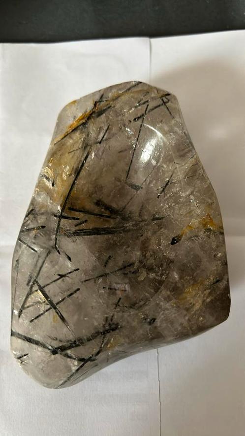 Vide poche quartz tourmaline Brésil, Collections, Minéraux & Fossiles, Minéral