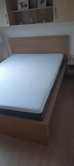 Bed, Ophalen, Wit, Tweepersoons, 140 cm