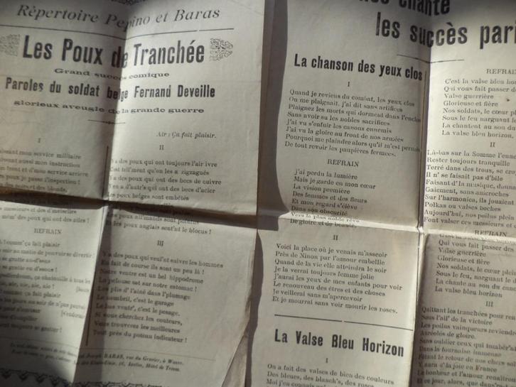 2x schampschrift satire pamflet 'Les Poux de Tranchée' ABBL, Verzamelen, Militaria | Algemeen, Ophalen of Verzenden