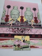 moderne dubbele litho, Antiek en Kunst, Ophalen