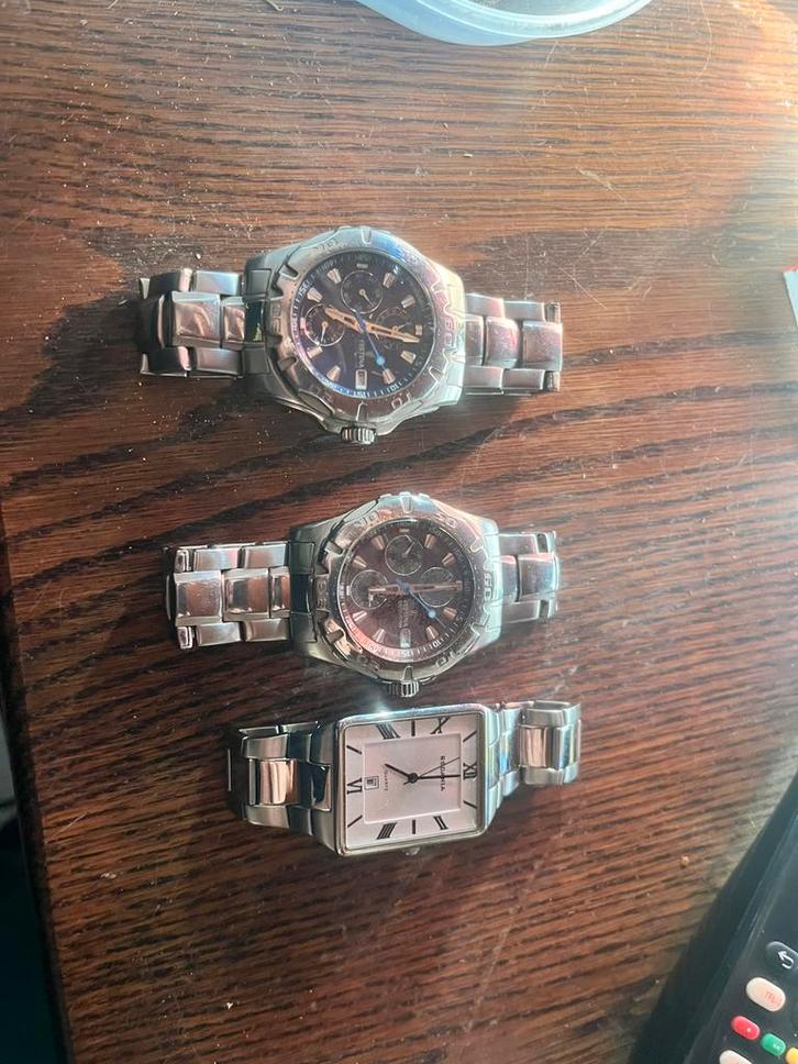 Horloges, Handtassen en Accessoires, Horloges | Heren, Gebruikt, Polshorloge, Staal, Staal, Ophalen of Verzenden