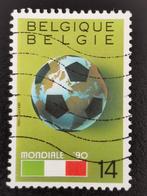 Belgique 1990 - sport - football - Coupe du monde - drapeau, Enlèvement ou Envoi, Affranchi, Sport