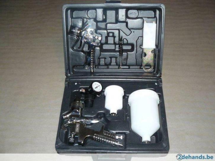 spuitpistool en bijspuitpistool hvlp nieuw gratis verzending, Auto diversen, Autogereedschap, Ophalen of Verzenden