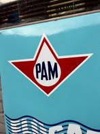 Ancien panneau d'affichage en émail PAM Dienst, Enlèvement ou Envoi, Utilisé, Panneau publicitaire