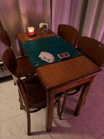 Oude cafetafel met 4 stoelen jaren 40, Ophalen