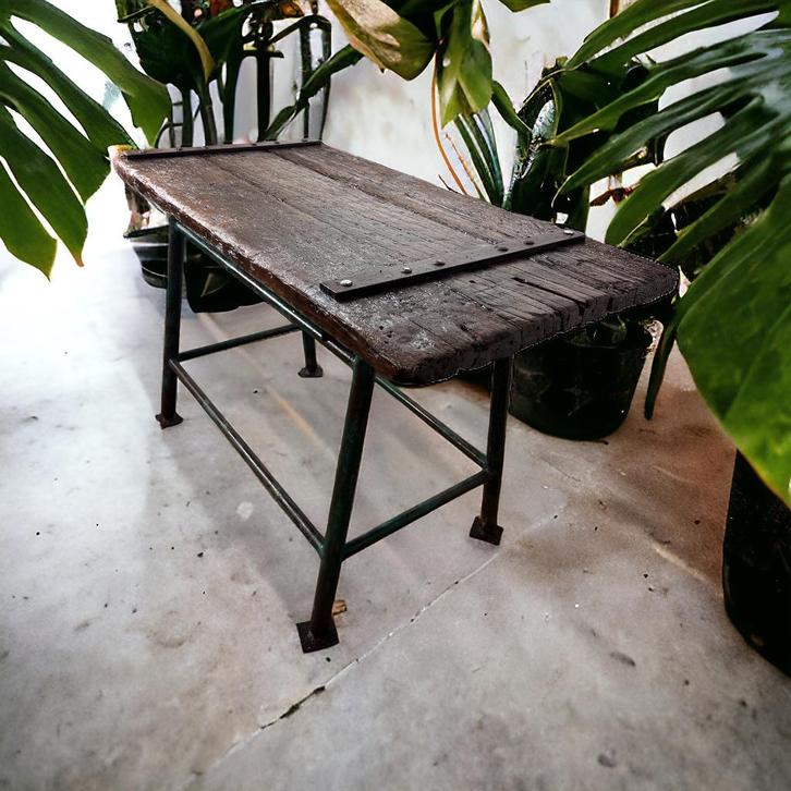 Établi industriel vintage/table d'appoint/îlot de cuisine, Bricolage & Construction, Établis, Enlèvement ou Envoi