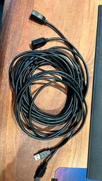 USB kabels - 2x - male to female 5m, Comme neuf, Enlèvement ou Envoi