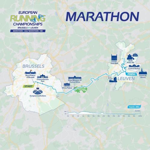 Ticket Marathon EK 2025 Brussel Leuven, Tickets en Kaartjes, Evenementen en Festivals, Eén persoon