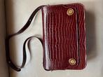 Vintage Bordeaux handtas, Handtassen en Accessoires, Tassen | Damestassen, Ophalen of Verzenden, Zo goed als nieuw, Rood, Schoudertasje