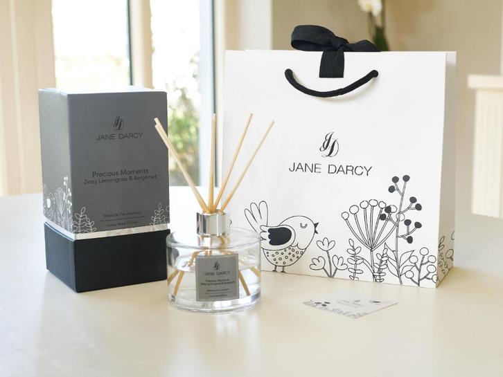 Jane Darcy "Lemongrass & Bergamot" geurstokjes  NIEUW, Huis en Inrichting, Woonaccessoires | Overige, Nieuw, Ophalen of Verzenden
