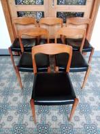 Set van zes Niels Otto Møller stoelen, Huis en Inrichting, Ophalen, Gebruikt, Zwart, Hout