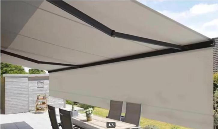 zonneluifel 5,00 m x 3,00 m gemotoriseerd MEMPHIS, Tuin en Terras, Zonneschermen, Gebruikt, Elektrisch, Ophalen