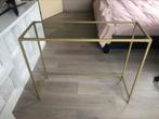 Gouden wandtafel met glas, Ophalen, Zo goed als nieuw, Glas