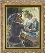 huile sur toile les amants signe antoine serneels, Antiquités & Art, Enlèvement ou Envoi