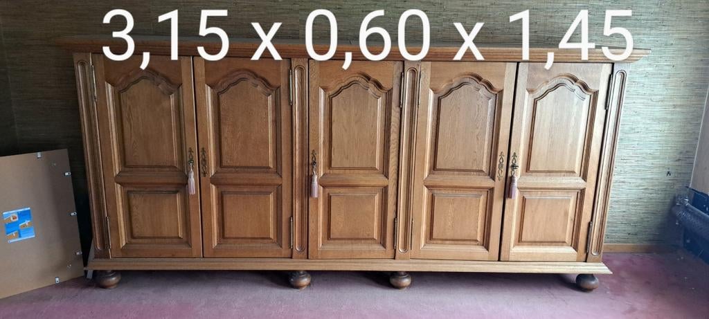 Armoire de séjour/commode en chêne, Antiquités & Art, Antiquités | Meubles | Armoires, Enlèvement