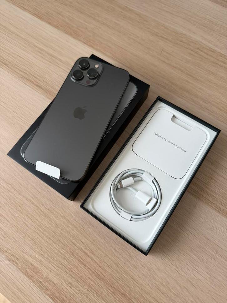 iPhone 13 Pro Max 256GB (graphite - 80%) + coque Apple, Télécoms, Téléphonie mobile | Apple iPhone, Comme neuf, 256 GB, Sans abonnement