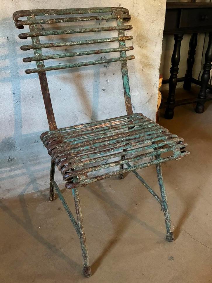 Arras smeedijzeren tuinstoel, Antiek en Kunst, Antiek | Meubels | Stoelen en Sofa's, Ophalen