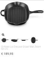Le creuset grillpan zwart nooit gebruikt, Huis en Inrichting, Ophalen