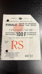 Ticket finale coupe de Belgique 1978 Beveren Charleroi, Collections, Affiche, Image ou Autocollant, Utilisé