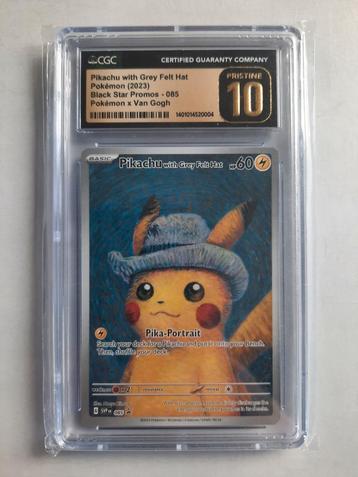 Pikachu with grey felt hat CGC 10 PRESTINE !, Enlèvement ou Envoi, Comme neuf, Booster