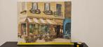 Sfeervol Doek met Frans Straatbeeld / Restaurant - Canvas Re, Antiek en Kunst, Ophalen