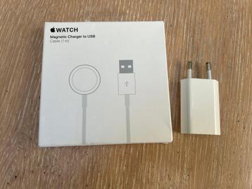 Apple Watch adapter + usb kabel (nieuw)