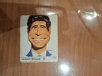 Vintage sticker karikatuur Gilbert Bécaud  Grote tierce, Verzamelen, Ophalen of Verzenden, Zo goed als nieuw