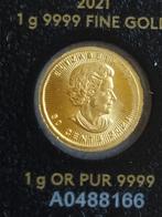 2 x 1 gramme de feuille d'érable dorée, Timbres & Monnaies, Métaux nobles & Lingots, Or, Enlèvement