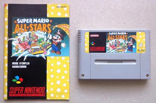 Super Mario All Stars voor de Super Nintendo + boekje, Games en Spelcomputers, Games | Nintendo Super NES, Gebruikt, Ophalen of Verzenden