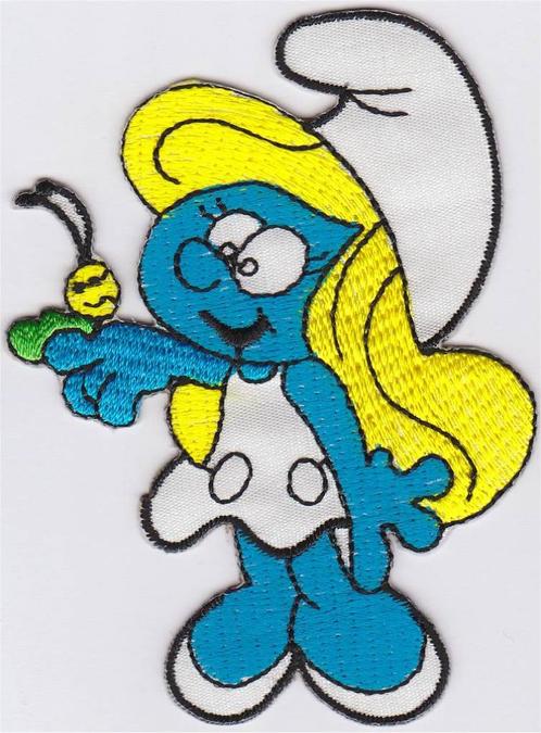 Smurfen stoffen opstrijk patch embleem #3, Verzamelen, Kleding en Patronen, Nieuw, Verzenden