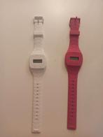 2 witte en roze sporthorloges, merk Oxylane.T Unique, Ophalen of Verzenden, Zo goed als nieuw, Wit, Oxylane