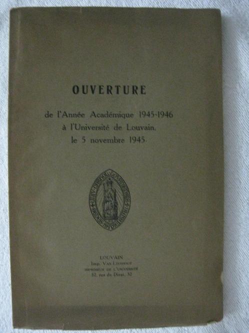 Universiteit Leuven - UCL - EO 1945 – zeldzaam, Boeken, Geschiedenis | Stad en Regio, Gelezen, Ophalen of Verzenden