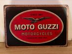 Plaque métallique moto guzzi, Verzamelen, Ophalen of Verzenden, Zo goed als nieuw