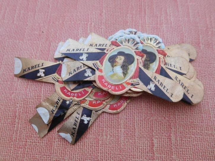 fabrikant van sigarenbandjes Karel I, Verzamelen, Rookartikelen, Aanstekers en Luciferdoosjes, Gebruikt, Sigarenbandjes, Ophalen of Verzenden