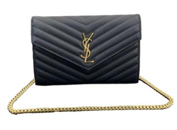 Saint Laurent cassandre chain wallet blauw dames tas beschikbaar voor biedingen