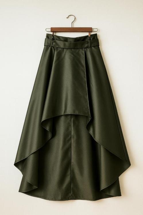 asymmetrische rok van Imperial maat 36/38, Kleding | Dames, Rokken, Zo goed als nieuw, Maat 36 (S), Groen, Onder de knie, Ophalen of Verzenden