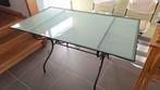 Table 140/80 + 4 chaises, Maison & Meubles, 100 à 150 cm, Cinq personnes ou plus, Verre, Comme neuf