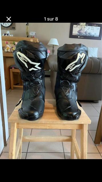 Motorradstiefel Alpinestars Supertech R Gr., Enlèvement ou Envoi, Comme neuf