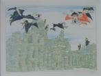 HUGOKE / VLIEGENDE ADVOCATEN RECHTERS / KLEURLITHO 86x102cm, Antiek en Kunst, Ophalen